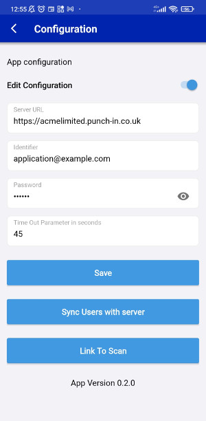 back-end app configuration
